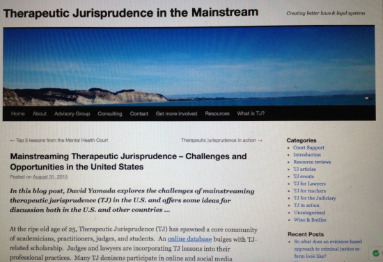 Guest blog post at https://mainstreamtj.wordpress.com/2015/08/31/mainstreaming-therapeutic-jurisprudence-challenges-and-opportunities-in-the-united-states/